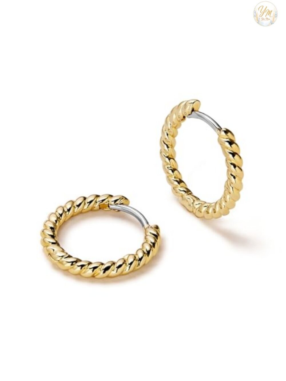 14K Gold Plated Huggie Hoop Earrings Hypoallergenic Water Resistant